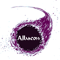 Albacon Logo: Meteor with Albacon 2004 Text